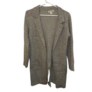 Monteau Gray Cardigan Sweater Relaxed Knit